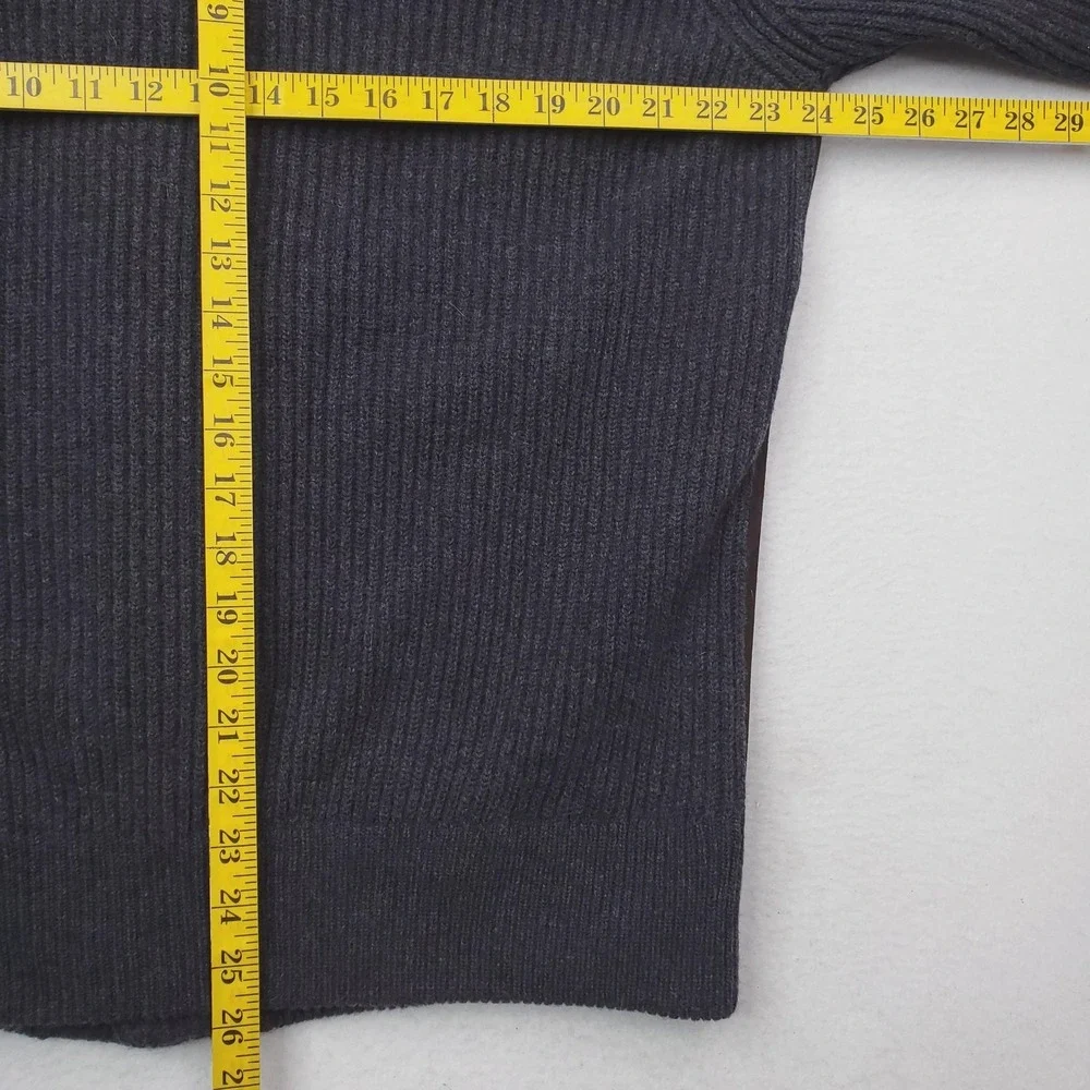 Peter Millar Sweater Mens XL Gray Suede Wool Cashmere Shawl Collar Cardigan